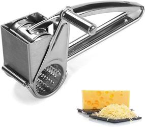 img 4 attached to 🧀 Premium Cheese Grater, Versatile High-Quality Kitchen Graters, Durable Stainless Steel Grater for Cheese, Vegetables, Chocolate, and Nuts (Gray)