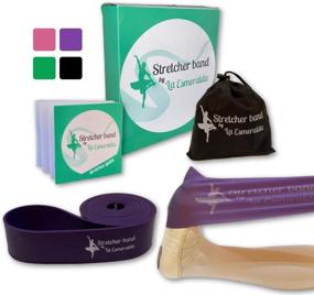 img 4 attached to La Esmeralda Stretch Bands Set of 2 - Ballet, Dancers, Gymnastics. Resistance Bands for Flexibility, Splits, and Strength. 3 Colors, Gift Box, Instruction Booklet, Carry Bag Included.