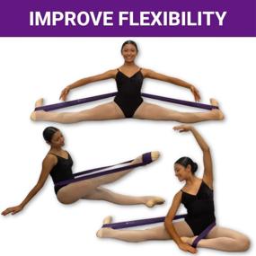 img 1 attached to La Esmeralda Stretch Bands Set of 2 - Ballet, Dancers, Gymnastics. Resistance Bands for Flexibility, Splits, and Strength. 3 Colors, Gift Box, Instruction Booklet, Carry Bag Included.