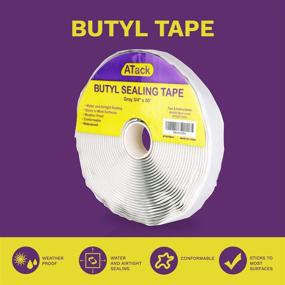 img 3 attached to 🔒 ATack Gray Butyl Seal Tape 1/8-Inch x 3/4-Inch x 30-Foot: Durable Leak Proof Putty Tape for RV Repair, Window, Boat Sealing, Glass and EDPM Rubber Roof Patching