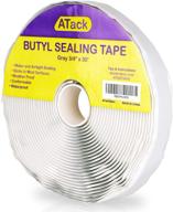 🔒 atack gray butyl seal tape 1/8-inch x 3/4-inch x 30-foot: durable leak proof putty tape for rv repair, window, boat sealing, glass and edpm rubber roof patching logo