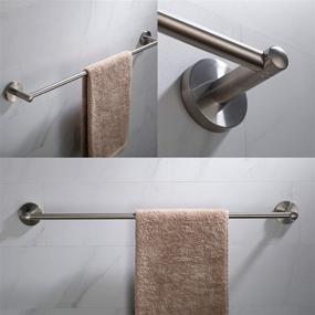 img 3 attached to 🛁 Kraus C-KEA-188BN Elie 4-Piece Bath Hardware Set: 24-inch Bar, Paper Holder, Towel Ring, and Robe Hook in Brushed Nickel