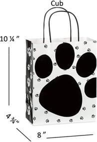 img 2 attached to Set of 5 Medium Shopper Gift Bags with Pooch's Paw Doggie Prints