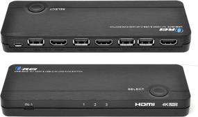 img 4 attached to 🖥️ OREI 4K 3 Port HDMI KVM Switch - Share Multiple Devices, PCs, Computers, Phones, Gaming on One Monitor - Keyboard and USB Peripheral Control - UltraHD HDCP 2.0 Compatible