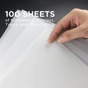 img 2 attached to Bellofy Tracing Paper Pad - 100 Sheets of Translucent Tracing Paper for Pencil, Marker, and Ink - Ideal for Tracing Images, Sketching, Preliminary Drawing, and Overlays - 9 x 12 inches - Premium Tracing Paper for Drawing