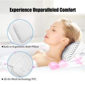 img 3 attached to 🛀 SurSoul Full Body Bath Pillow: Quick-drying Spa Pillow for Tub with Soft PVC & Suction Cups