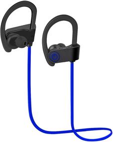 img 4 attached to 🎧 Беспроводные Bluetooth-наушники Ondigo WX610 - Водонепроницаемые, влагозащищенные спортивные наушники с микрофоном, шумоподавляющая гарнитура - Синие/Черные