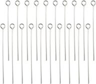 40mm 304 stainless steel open eyepins headpins for 🧷 jewelry necklace making - pack of 200 tegg eye pins logo