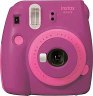 fujifilm instax mini 9 instant camera - purple/pink (renewed) logo
