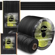 🏕️ teceum 550 paracord type iii - 100% nylon mil-spec - available in 50', 100', 200', and 1000 ft - over 40 color options - tactical survival cord - ideal for camping, hiking, military, edc логотип