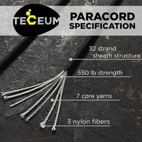 img 3 attached to 🏕️ TECEUM 550 Paracord Type III - 100% Nylon MIL-SPEC - Available in 50', 100', 200', and 1000 ft - Over 40 Color Options - Tactical Survival Cord - Ideal for Camping, Hiking, Military, EDC