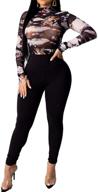 👗 womens jumpsuits: trendy through sleeve bodysuit - women's clothing logo