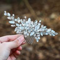 💍 yean wedding hair comb: silver rhinestones, opal crystal, vintage bridal hair clips - suitable for brides and bridesmaids (a-silver) logo