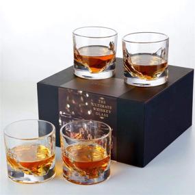 img 1 attached to 🥃 LIITON Grand Canyon Whiskey Glass Set: Premium Heavy Whisky Tumblers for Classic Cocktails