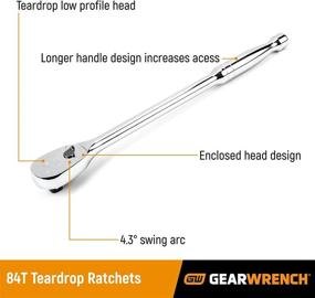 img 3 attached to 🔧 Enhance Efficiency with GEARWRENCH Teardrop Ratchet Drive Handle - Industrial Power & Hand Tools