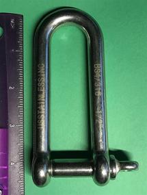 img 2 attached to 🔗 Marine Grade Stainless Steel 316 Long D Shackle 1/2-inch (12mm) - Dee Style