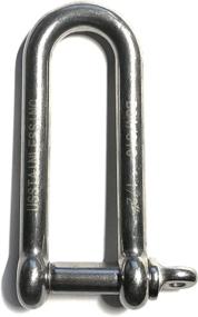 img 4 attached to 🔗 Marine Grade Stainless Steel 316 Long D Shackle 1/2-inch (12mm) - Dee Style