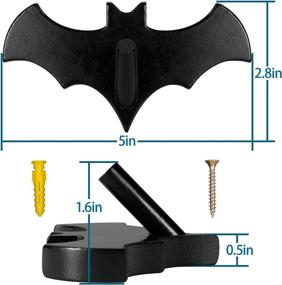 img 2 attached to 🦇 Gothic Bat Key Holder for Wall - Set of 4 Multifunctional Wall Hooks - Stylish Gothic Home Decor for Kitchen, Bathroom, Living Room, or Bedroom - Wooden Construction - 5 x 2.5 Inches - Black - Perfect Christmas Gifts