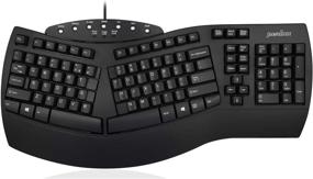 img 4 attached to 🖥️ Perixx Periboard-512 Ergonomic Split Keyboard - Natural Ergonomic Design - Black - Large Size 19.09"x9.29"x1.73", US English Layout - Enhanced SEO