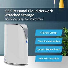 img 3 attached to SSK 4TB Personal Cloud NAS Storage with Auto-Backup, Wireless Remote Access - Includes Hard Drive for Phone/Tablet PC/Laptop, Ideal for Home Office