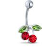 bling jewelry simulated cherry stainless logo