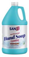 sanit antibacterial foaming hand soap refill - advanced formula with aloe vera and moisturizers - all-natural moisturizing hand wash - made in usa, mango coconut scent, 1 gallon logo