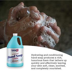 img 1 attached to Sanit Antibacterial Foaming Hand Soap Refill - Advanced Formula with Aloe Vera and Moisturizers - All-Natural Moisturizing Hand Wash - Made in USA, Mango Coconut Scent, 1 Gallon