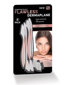 img 1 attached to Flawless Dermaplane Facial Exfoliator and Hair Remover Set of 4 - Finishing Touch