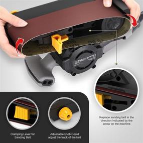 img 1 attached to Powerful 3×21 Inch Woodworking Jellas Variable Speed Control: Enhance Your Precision and Efficiency!