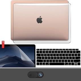 img 4 attached to 🔍 GMYLE MacBook Air 13 Inch Case 2020-2018: Crystal Clear Shell, Keyboard Cover, Privacy Slide, Screen Protector & More!