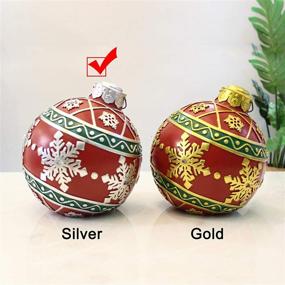 img 1 attached to LED Light Christmas Ball Ornaments - Indoor Festive Home Decor, Red Holiday Commercial Pendants - Battery Operated Xmas Tree Decoration - Red Ball