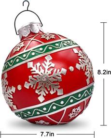 img 3 attached to LED Light Christmas Ball Ornaments - Indoor Festive Home Decor, Red Holiday Commercial Pendants - Battery Operated Xmas Tree Decoration - Red Ball