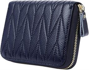 img 3 attached to 👜 Stylish Leather Compact Accordion Women's Handbags & Wallets - Ultimate Protection for Women's Essentials