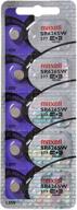 pack of 5 maxell sr626sw 377 silver oxide watch batteries logo