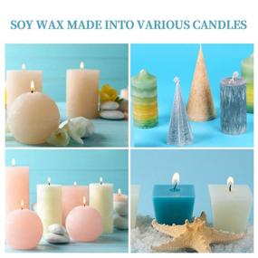 img 3 attached to 🕯️ 10lb Soy Wax and Candle Making Supplies with 200 Pre-Waxed 6-Inch Wicks and 200 Wick Stickers