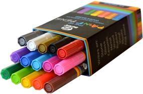 img 3 attached to 🖌️ Beric Premium Paint Pens 15-pack - Water-based, Fine Tip Markers - Writes on Various Surfaces - Water & Sun Resistant Vivid Colors - Low Odor & Long-lasting - Fast Drying Assorted Colors