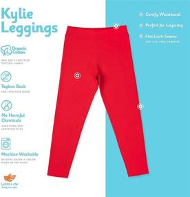 img 3 attached to Lucky Me Organic Cotton Leggings Girls' Clothing