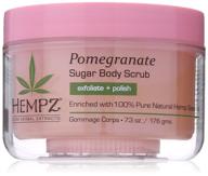 🍓 supre hempz sugar scrub pomegranate 7 oz: exfoliate and nourish your skin logo