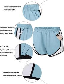 img 2 attached to 🏃 Functional and Stylish: Fulbelle Womens Double Layer Athletic Shorts with Pockets - Enhanced Elastic Waist for Running