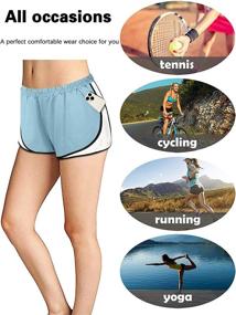 img 1 attached to 🏃 Functional and Stylish: Fulbelle Womens Double Layer Athletic Shorts with Pockets - Enhanced Elastic Waist for Running