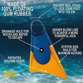 img 1 attached to 🏊 Churchill Makapuu Floating Fins: Enhanced Comfort and Performance Swim Flippers, 100% Natural Gum Rubber, Ideal for Swimming, Diving, Surfing, and Bodyboarding