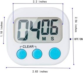 img 1 attached to Convenient 6 Pack Small Digital Kitchen Timer with Magnetic Back, ON/Off Switch, and Count Up/Countdown Features