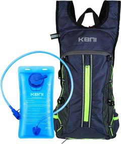 img 1 attached to 🎒 Lightweight Hydration Backpack with 2L Water Bladder - KBNI Portable Water Pack for Outdoor Hiking, Jogging, Cycling, Camping - Includes LED Safety Light