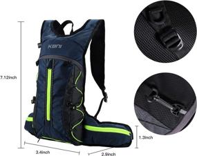 img 3 attached to 🎒 Lightweight Hydration Backpack with 2L Water Bladder - KBNI Portable Water Pack for Outdoor Hiking, Jogging, Cycling, Camping - Includes LED Safety Light