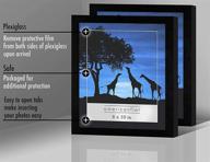 🖼️ stylish and versatile: americanflat 12 piece 8x10 gallery wall picture frame set in black - composite wood with polished plexiglass - ideal for wall and tabletop décor logo