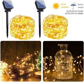 img 1 attached to 200 LED Outdoor Solar String Lights: 65.6FT Fairy Lights for Patio, 🌟 Yard, Christmas & More - Waterproof Copper Wire Decoration with 8 Lighting Modes