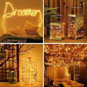 img 2 attached to 200 LED Outdoor Solar String Lights: 65.6FT Fairy Lights for Patio, 🌟 Yard, Christmas & More - Waterproof Copper Wire Decoration with 8 Lighting Modes