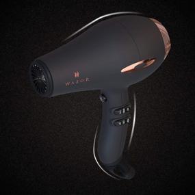 img 1 attached to 💨 Wazor Professional Tourmaline Hair Dryer 1875W - Turbo Power, Compact & Quiet Hairdryer with Diffuser, Comb, Concentrator - Includes Beautiful Gift Box for Gift Giving
