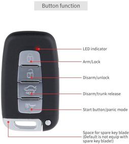 img 2 attached to 🚗 EASYGUARD DC12V Система без ключа с близким блокированием/разблокированием, кнопкой пуска, дистанционным запуском двигателя - PKE Система автомобильной сигнализации.