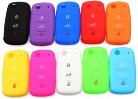 img 3 attached to 🔑 High-Quality Silicone Key Cover for VW Volkswagen 3 Button Keyless Entry Remote Fob Shell - Enhances Protection and Compatibility with AndyGo brand